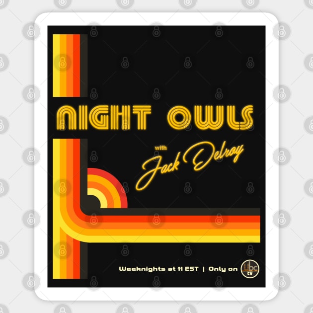 Night Owls With Jack Delroy Station Break IBC Sticker by darklordpug
